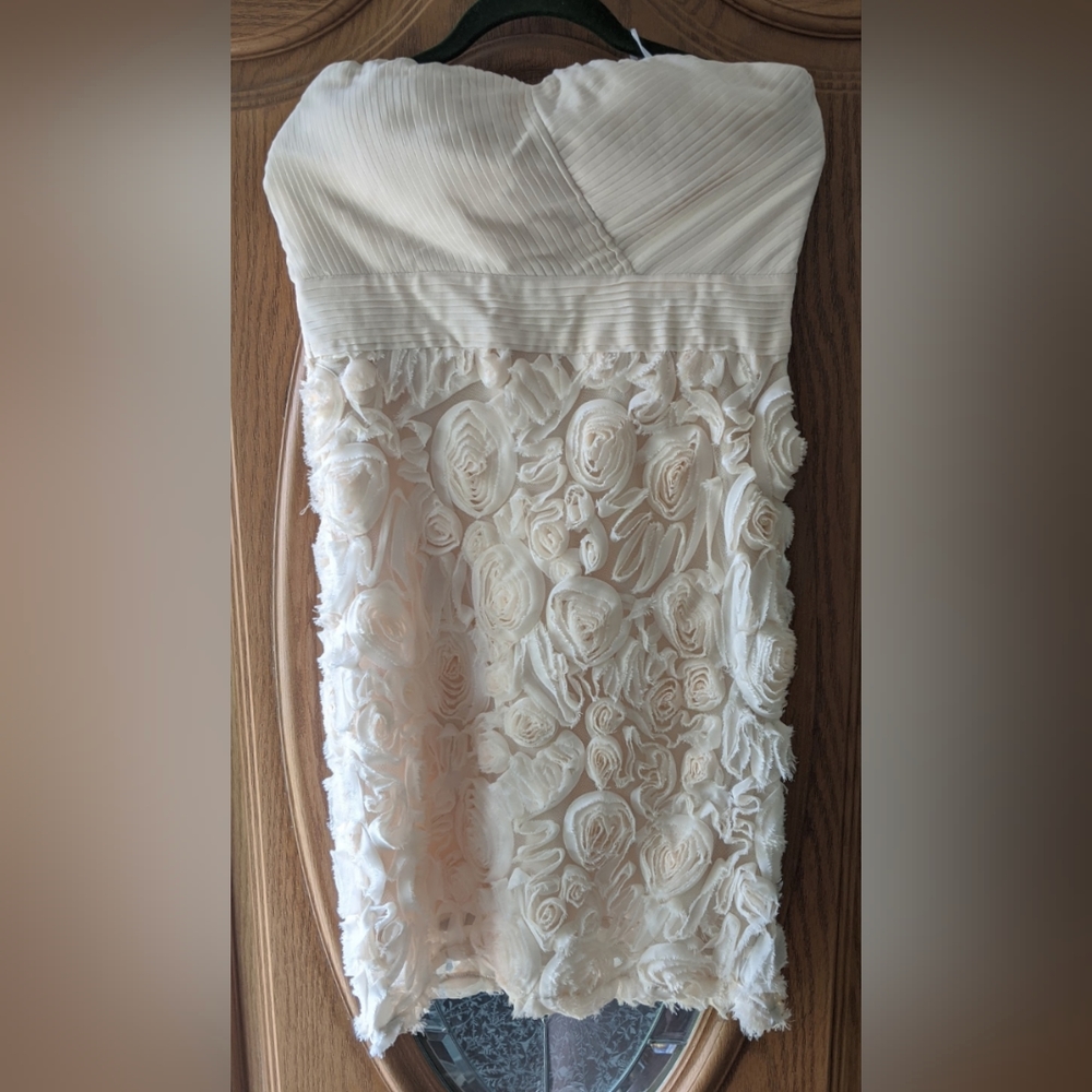 Rosette Strapless Mini Dress